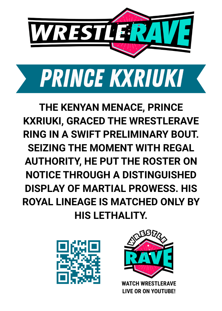 Prince Kxriuki Trading Card – WrestleRave Series 4