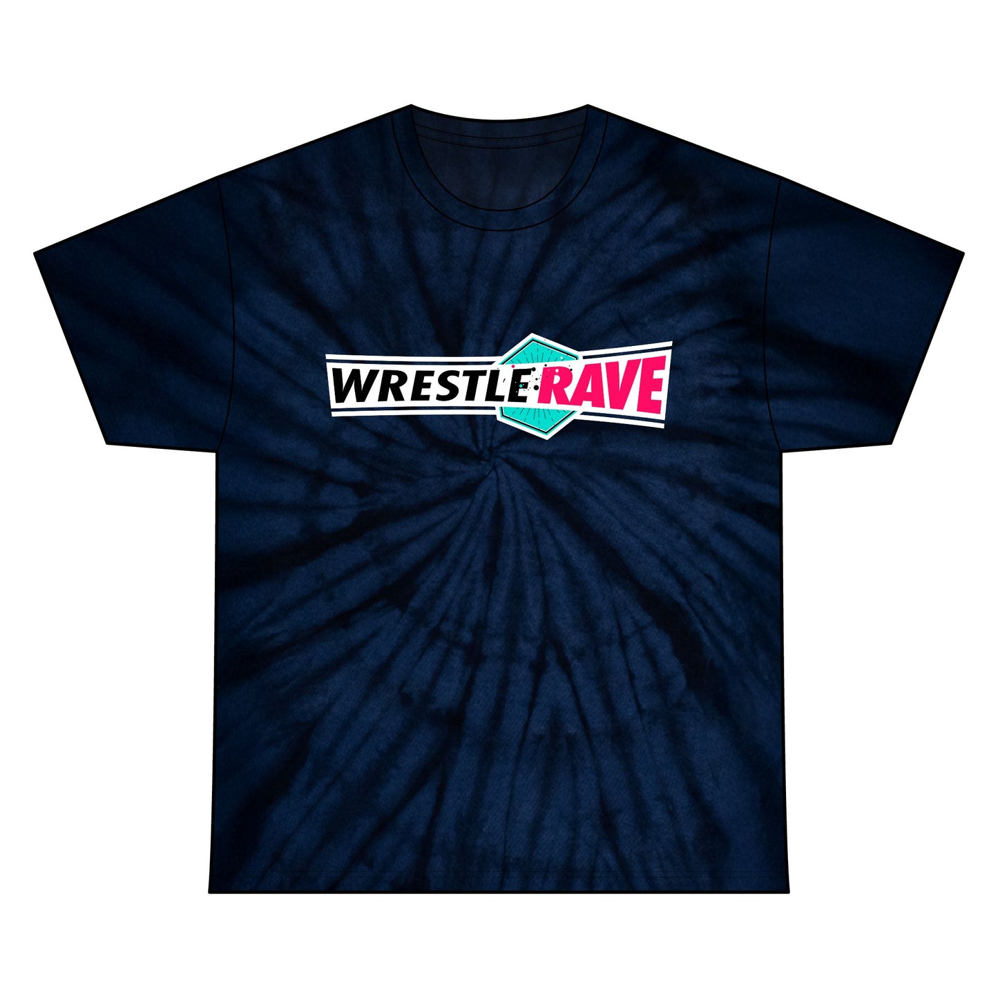 WRESTLERAVE LOGO TIE-DYE T-SHIRT (MIDNIGHT)