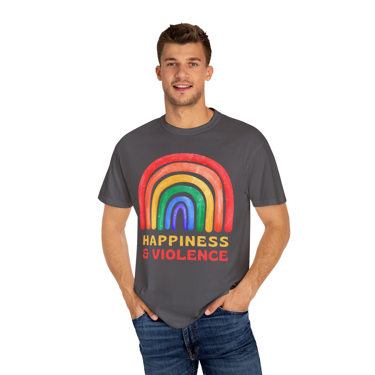 HANNAH GUY HAPPINESS & VIOLENCE T-SHIRT