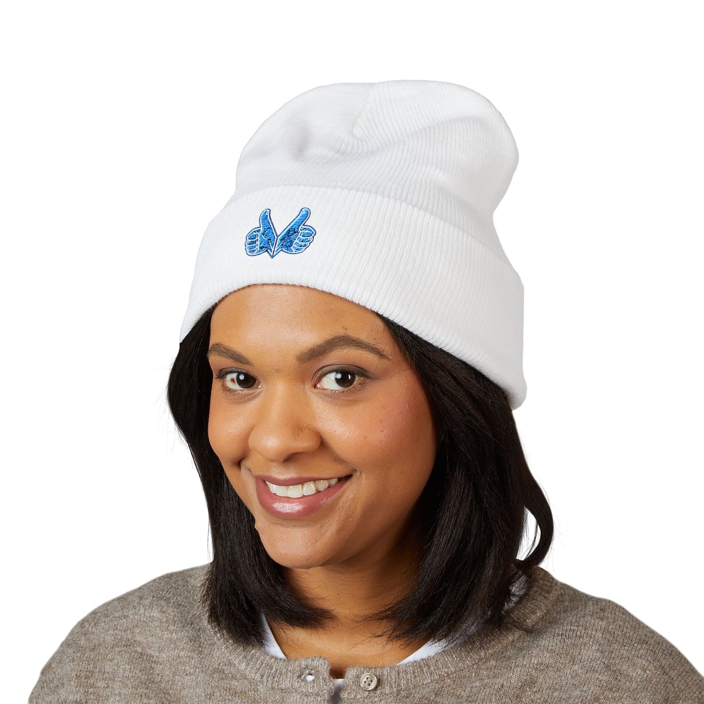 VICKIE TWOTHUMBS EMBROIDERED BEANIE