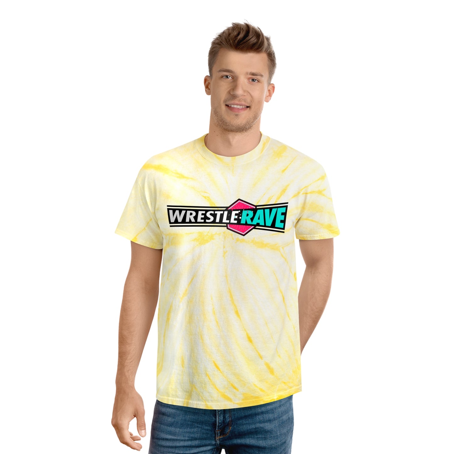 WRESTLERAVE LOGO TIE-DYE T-SHIRT