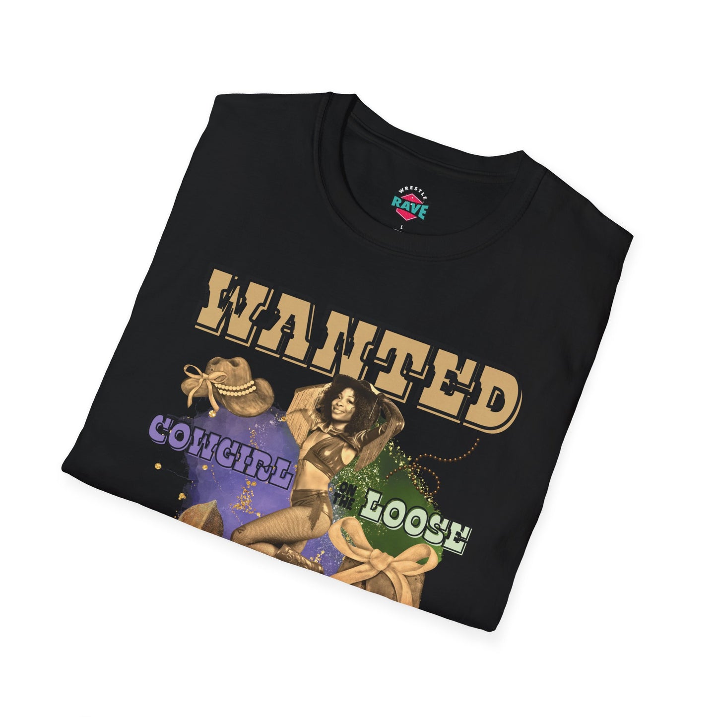 ZY GOLD COWGIRL ON THE LOOSE T-SHIRT