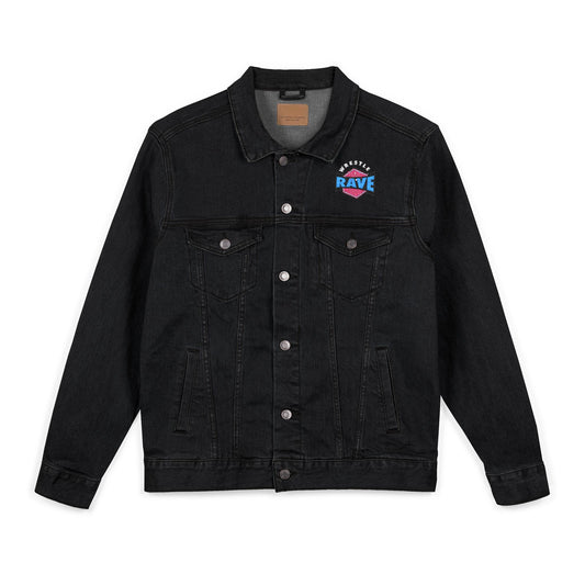 WRESTLERAVE BLACK DENIM JACKET (EMBROIDERED)