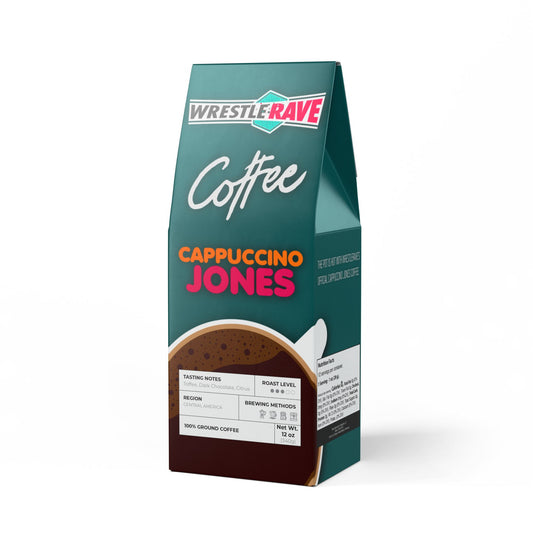 Cappuccino Jones Coffee – Medium Roast Ground & Whole Bean | WrestleRave Official Blend (12oz)