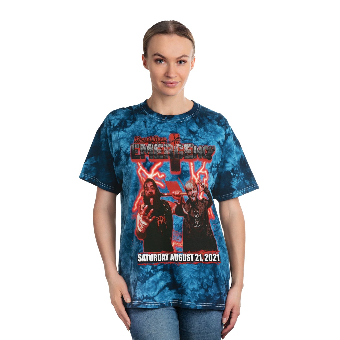 WRESTLERAVE RETRO BOOTLEG TIE-DYE T-SHIRT