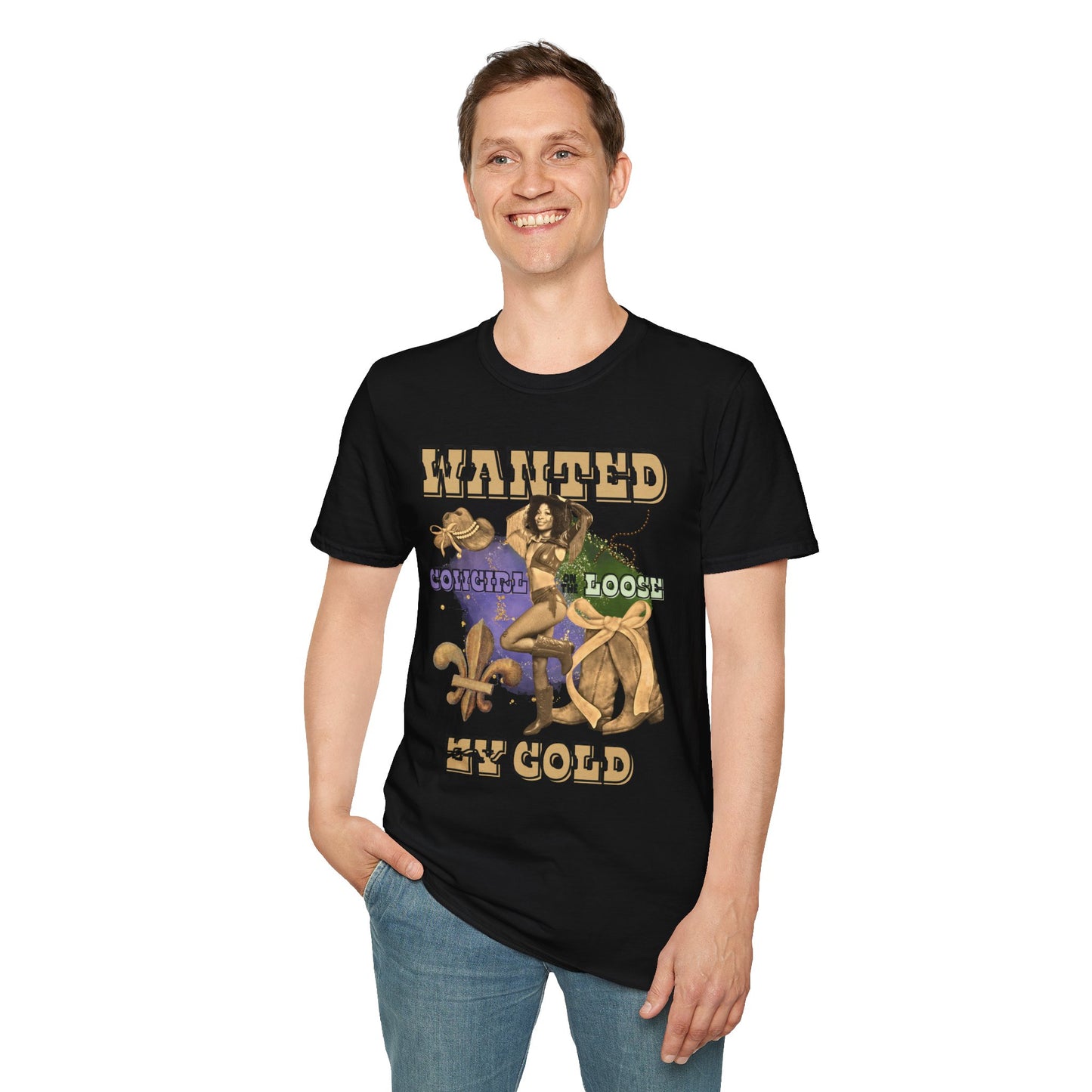 ZY GOLD COWGIRL ON THE LOOSE T-SHIRT