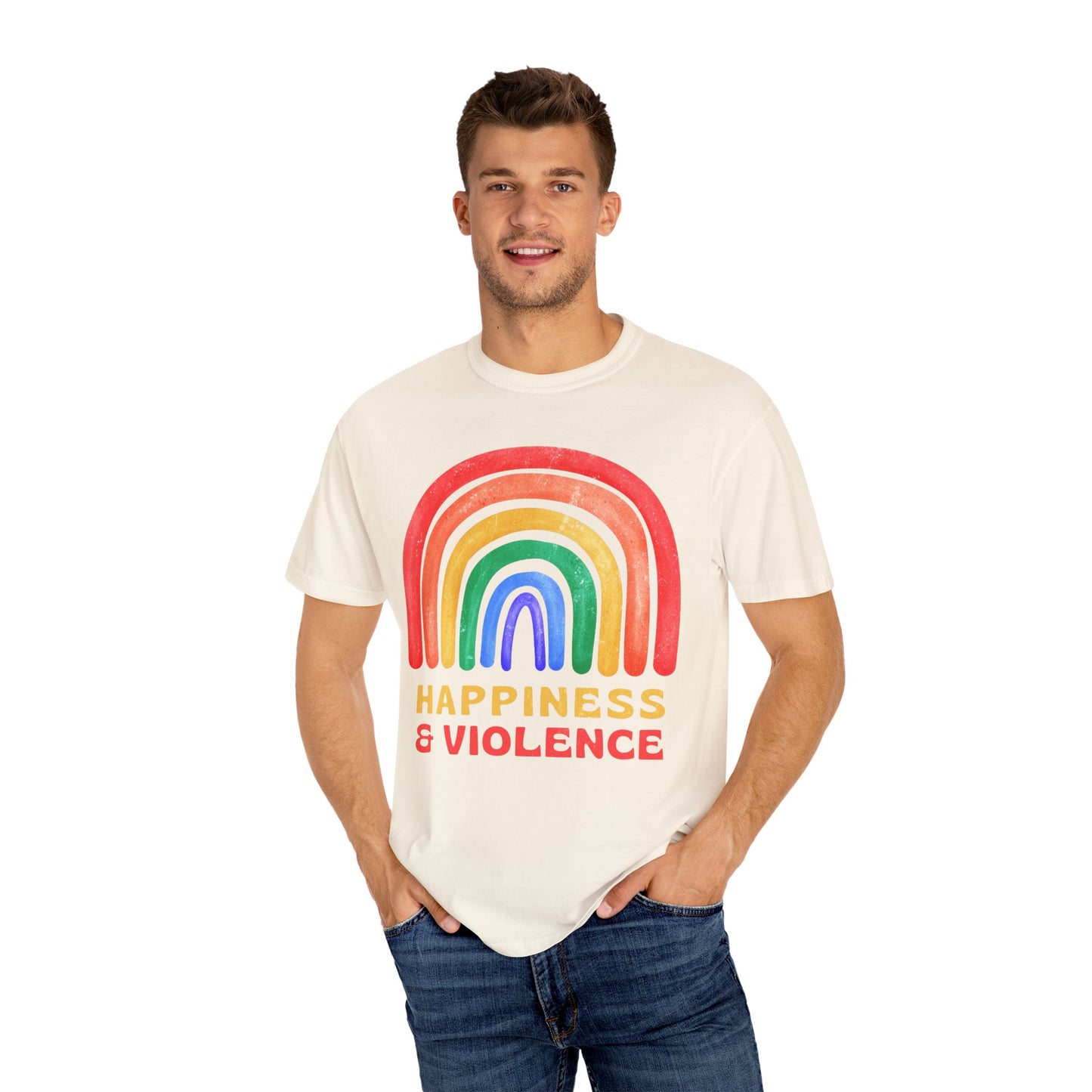 HANNAH GUY HAPPINESS & VIOLENCE T-SHIRT