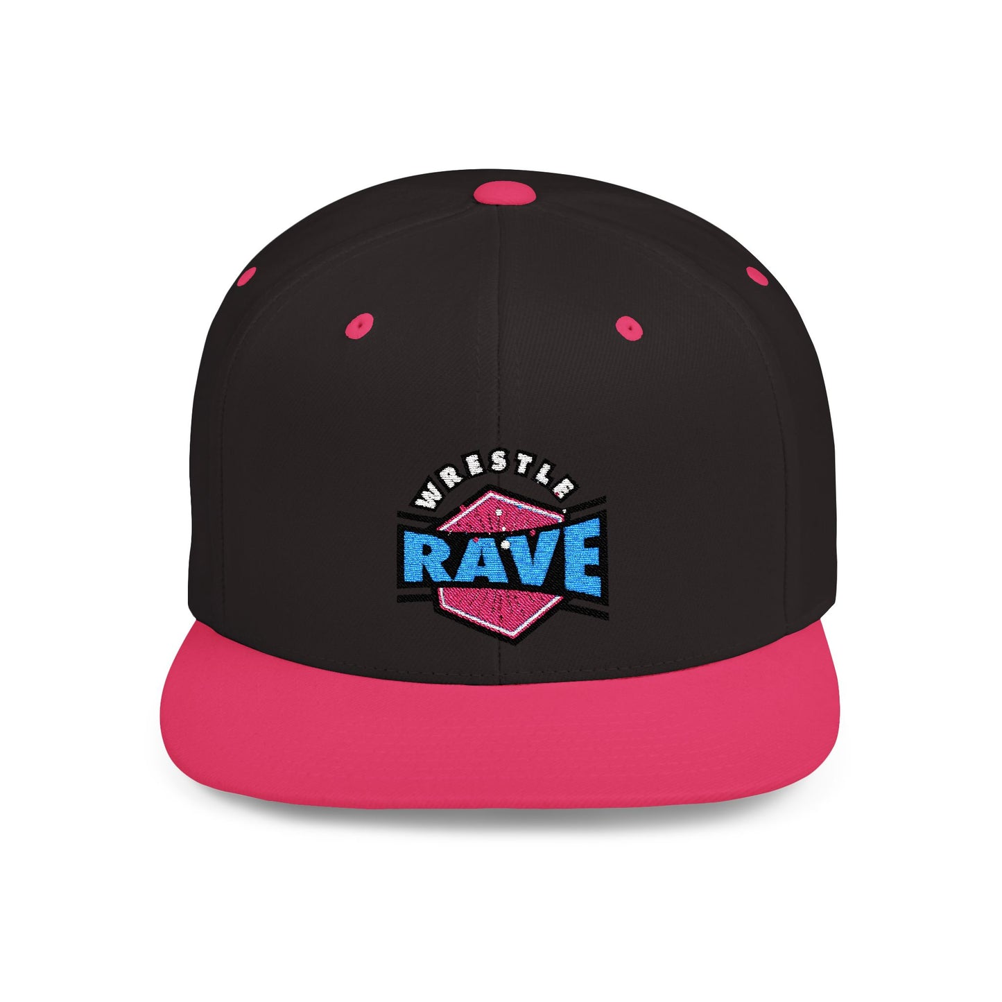 WRESTLERAVE LOGO FLAT BILL SNAPBACK HAT