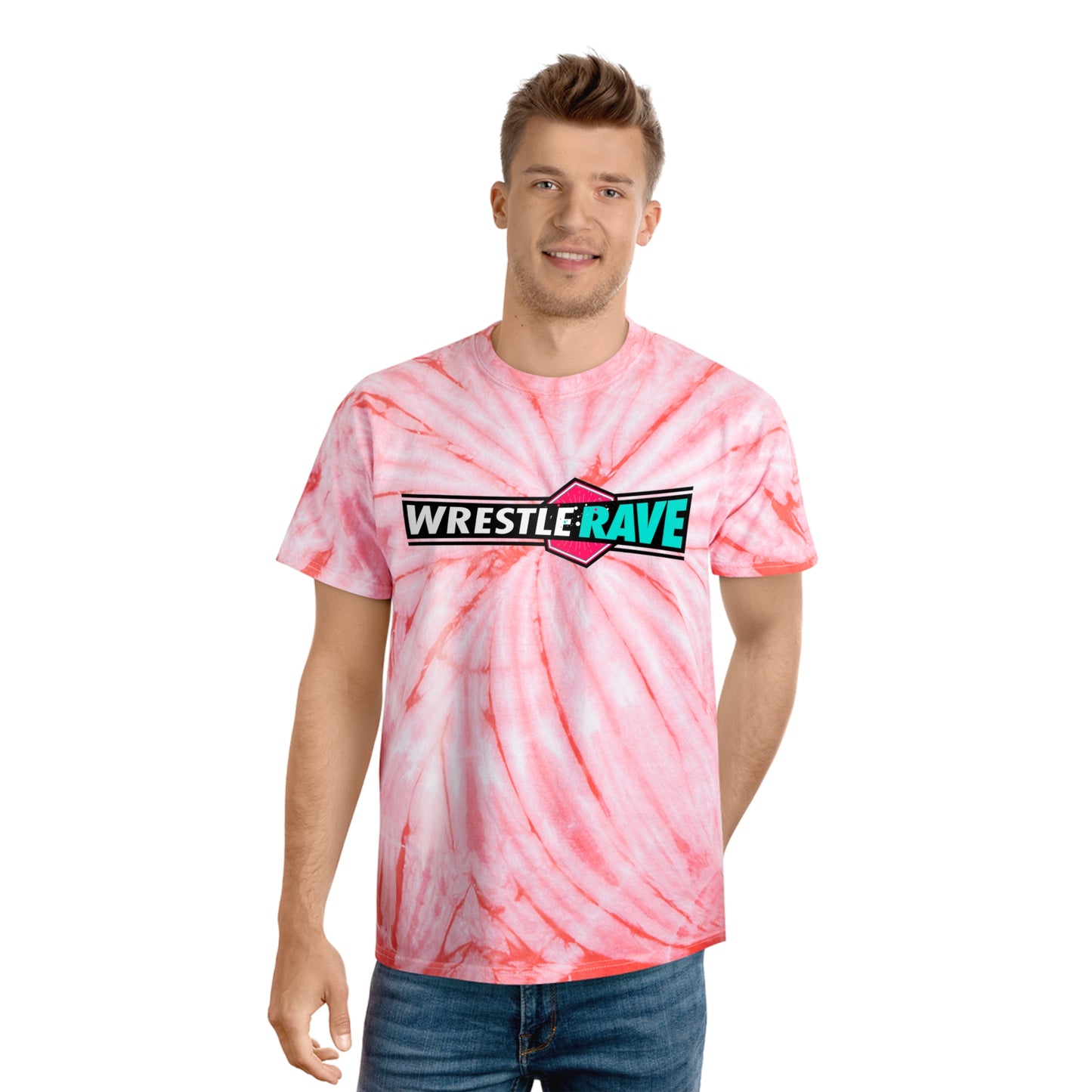 WRESTLERAVE LOGO TIE-DYE T-SHIRT