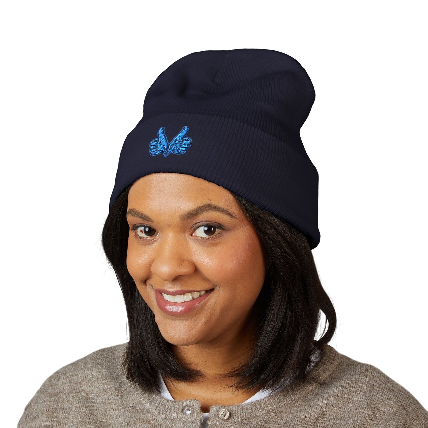 VICKIE TWOTHUMBS EMBROIDERED BEANIE