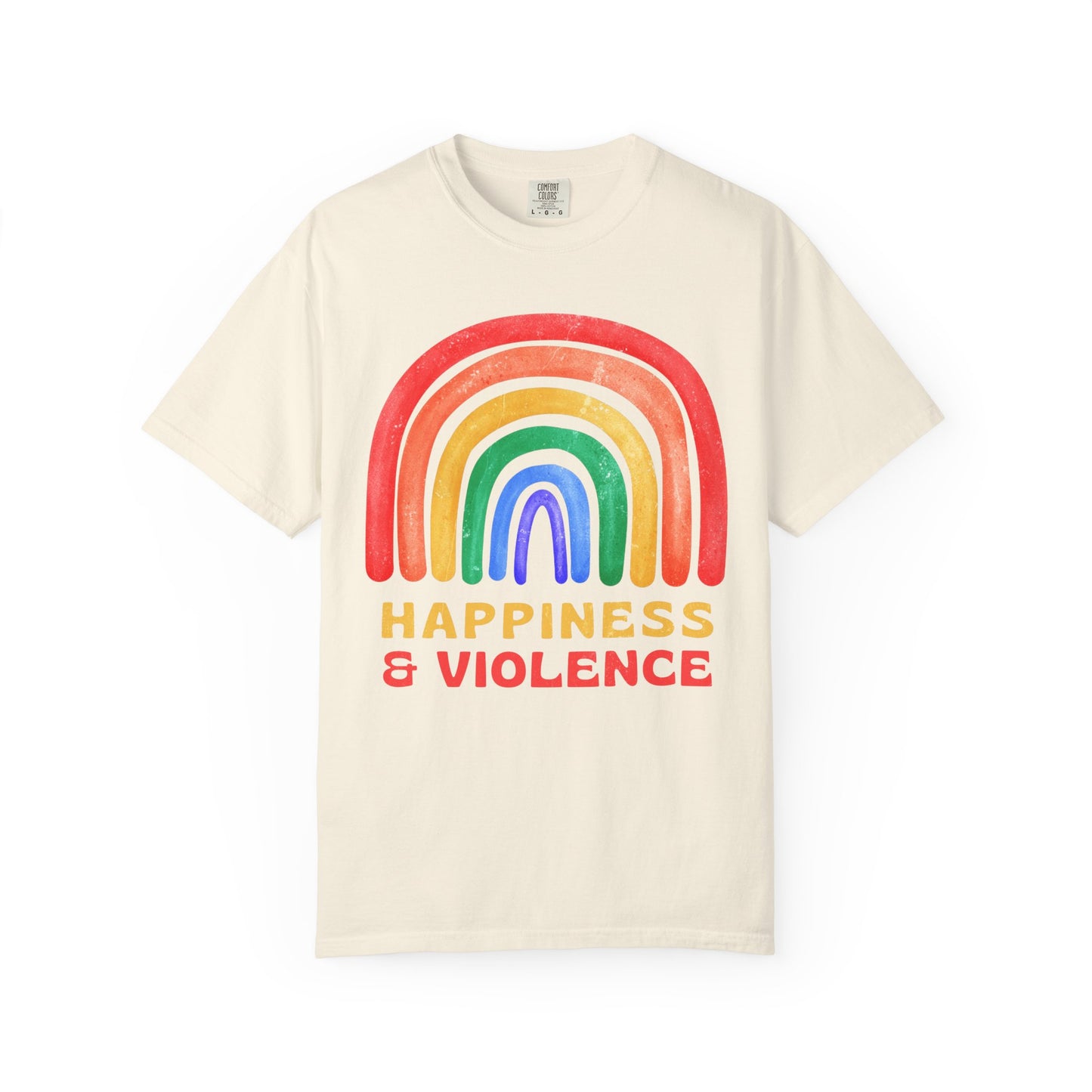 HANNAH GUY HAPPINESS & VIOLENCE T-SHIRT