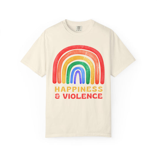 HANNAH GUY HAPPINESS & VIOLENCE T-SHIRT