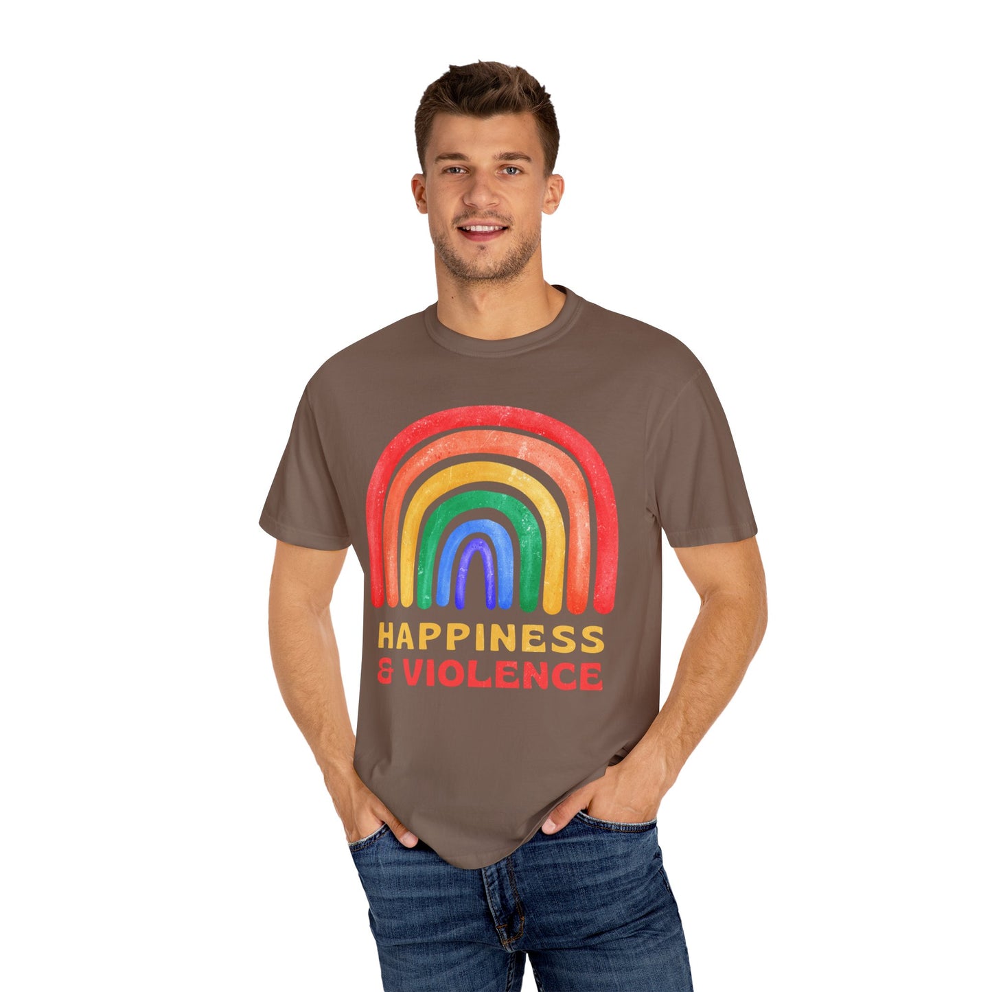 HANNAH GUY HAPPINESS & VIOLENCE T-SHIRT