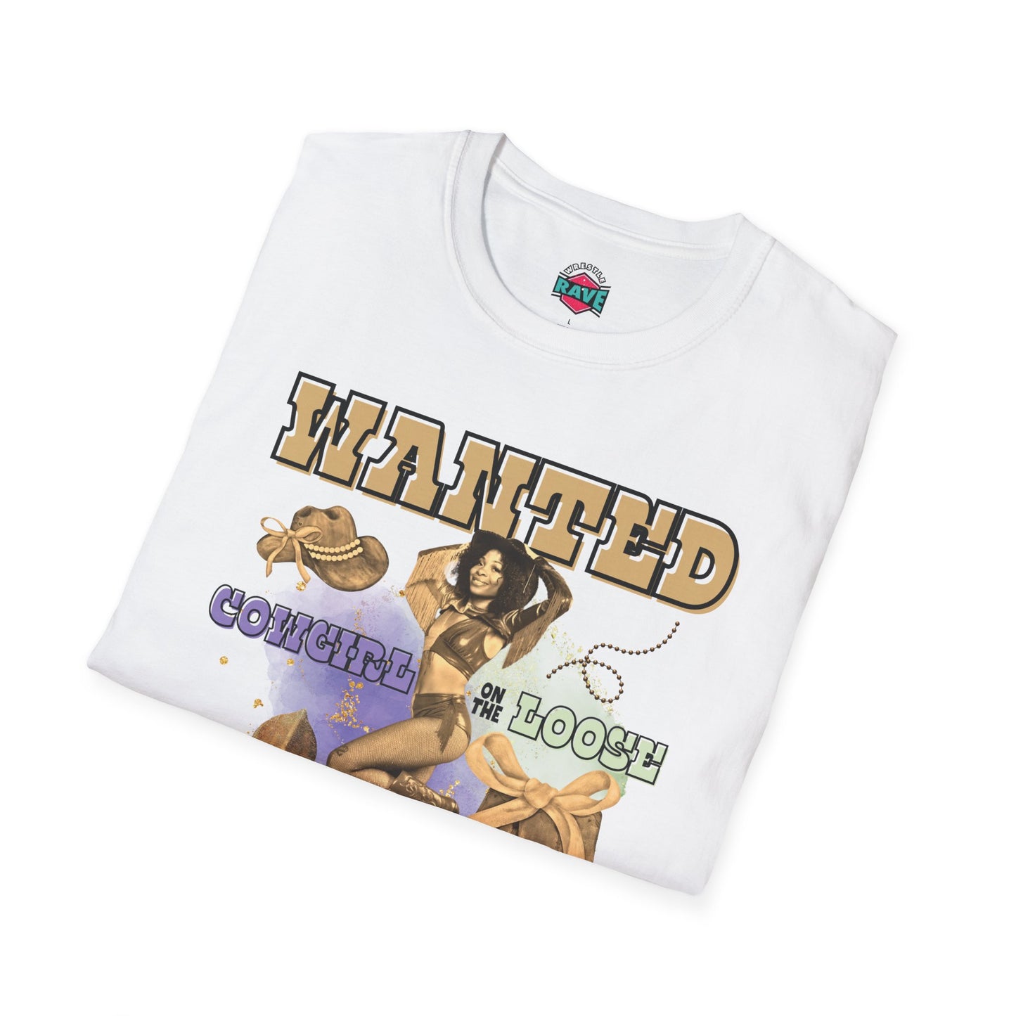 ZY GOLD COWGIRL ON THE LOOSE T-SHIRT