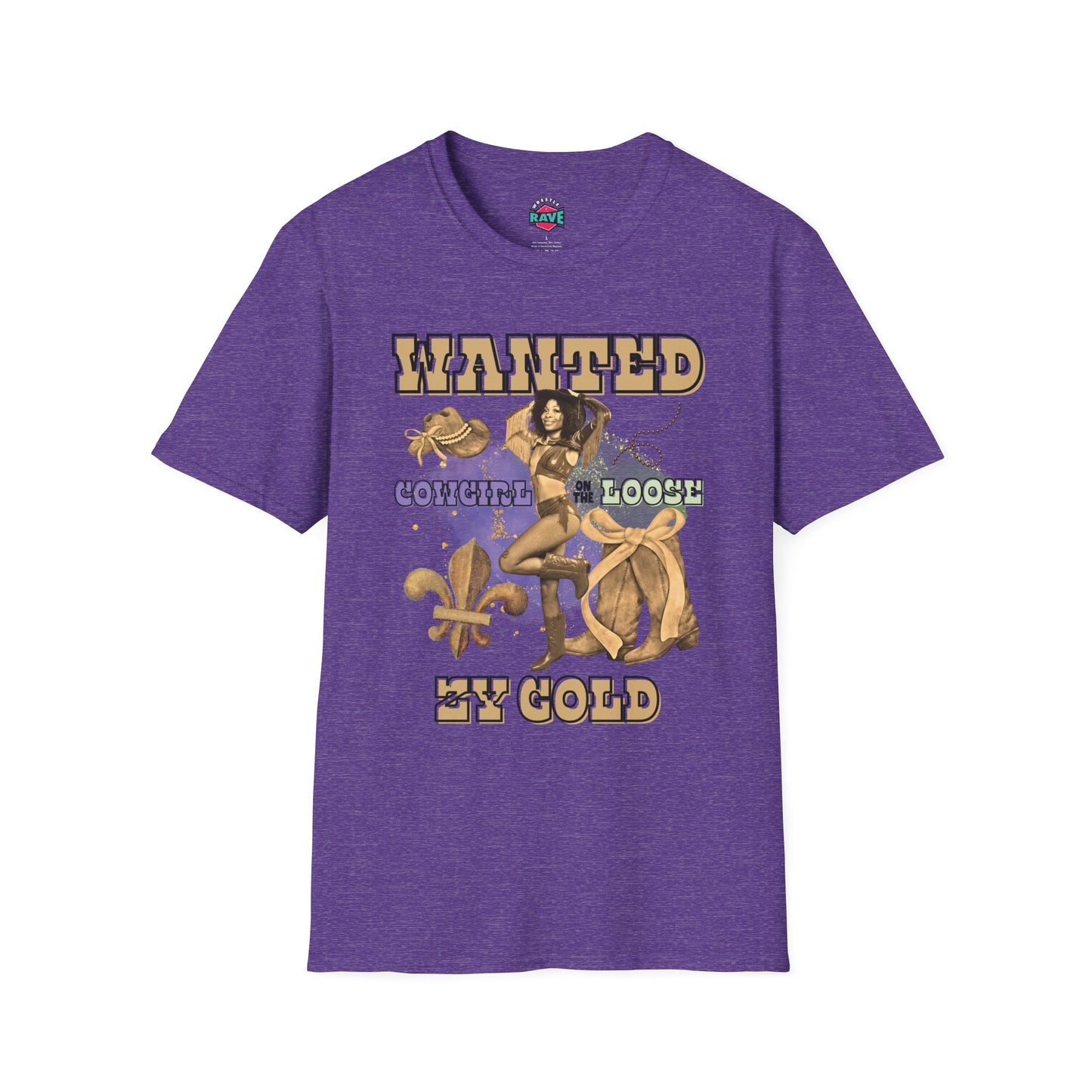 ZY GOLD COWGIRL ON THE LOOSE T-SHIRT