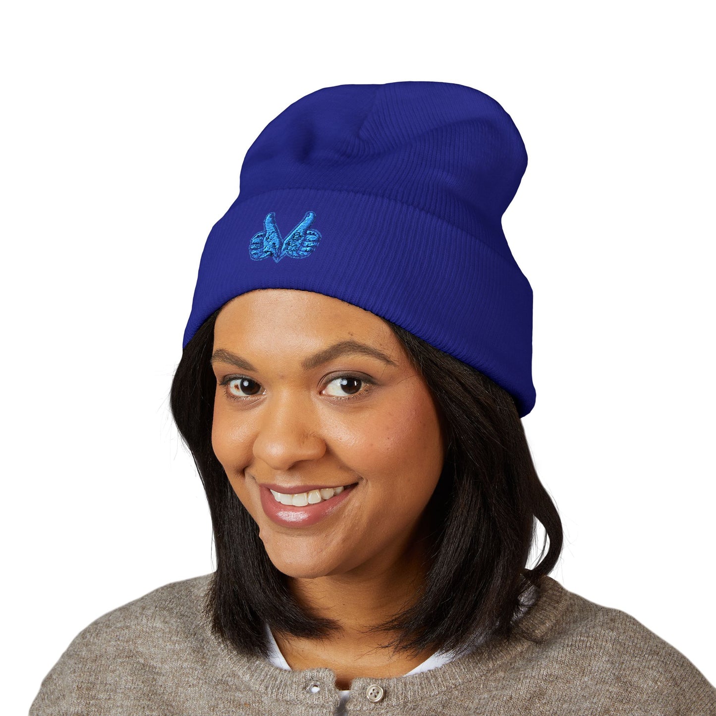 VICKIE TWOTHUMBS EMBROIDERED BEANIE