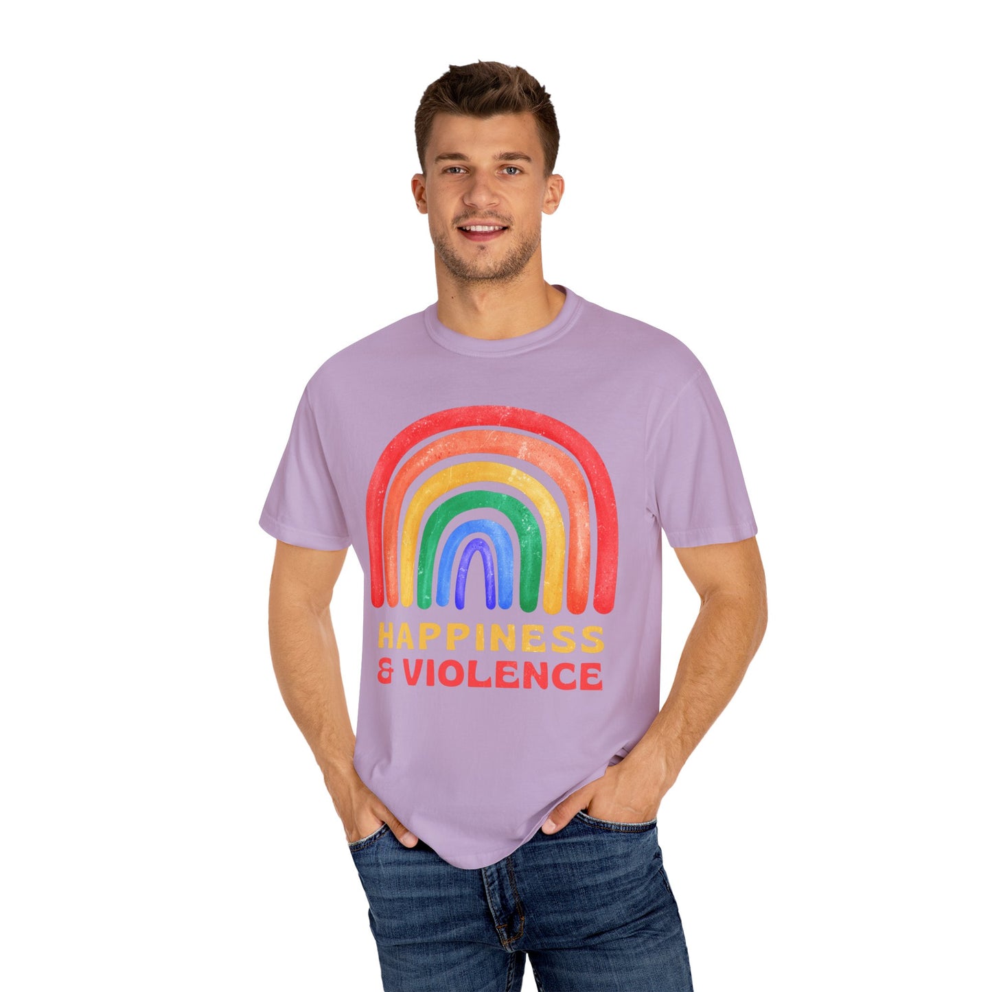 HANNAH GUY HAPPINESS & VIOLENCE T-SHIRT