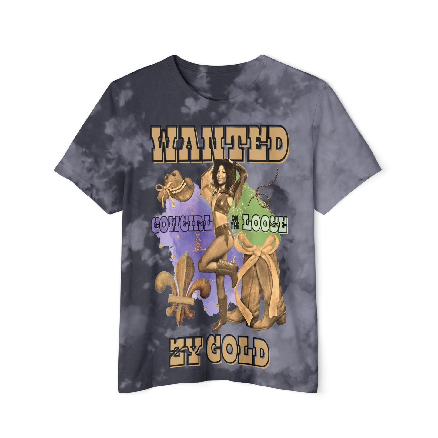 ZY GOLD COWGIRL ON THE LOOSE BABY TEE