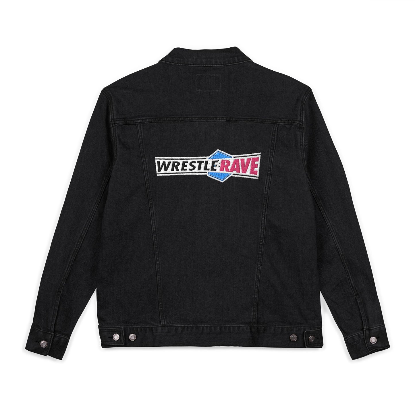 WRESTLERAVE BLACK DENIM JACKET (EMBROIDERED)