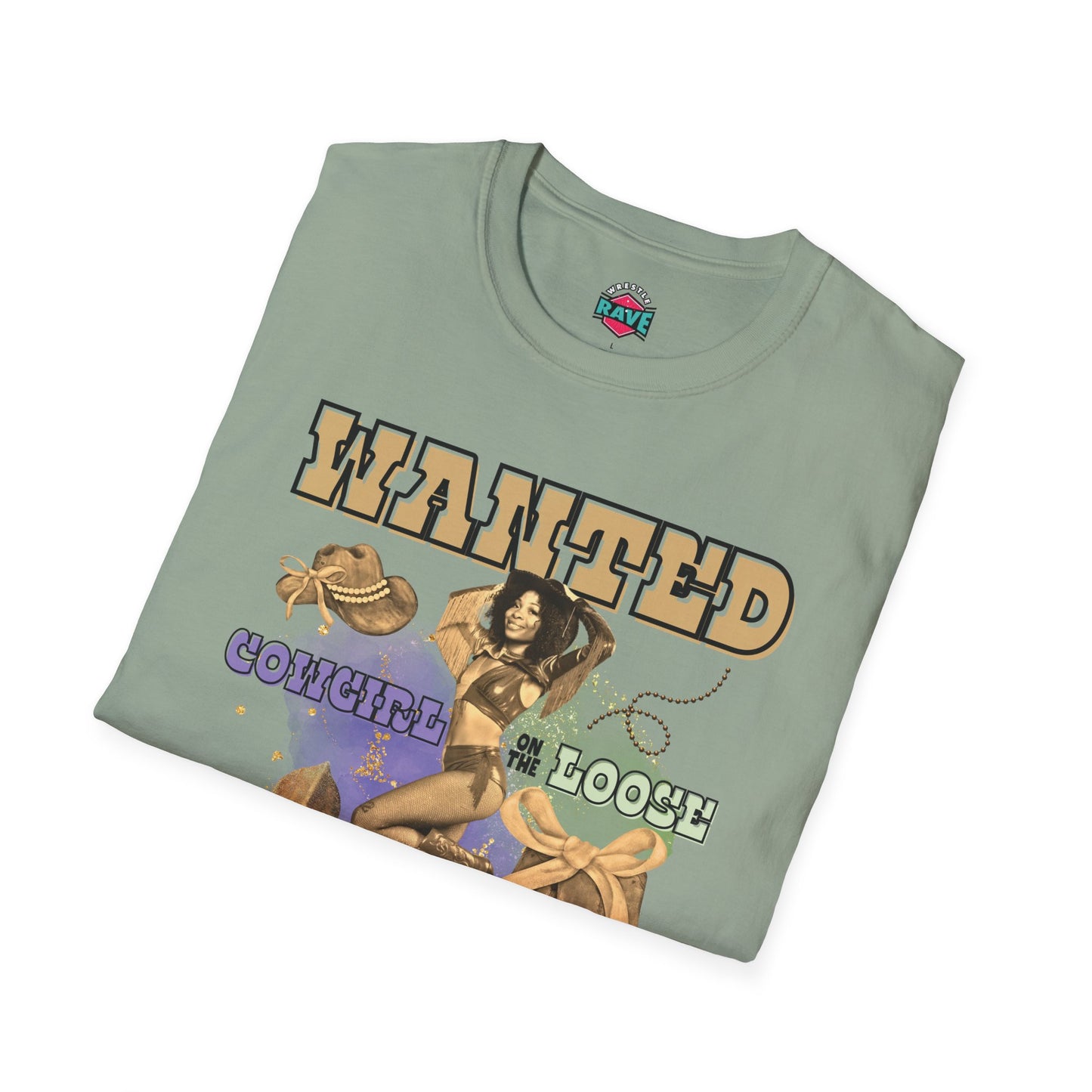 ZY GOLD COWGIRL ON THE LOOSE T-SHIRT