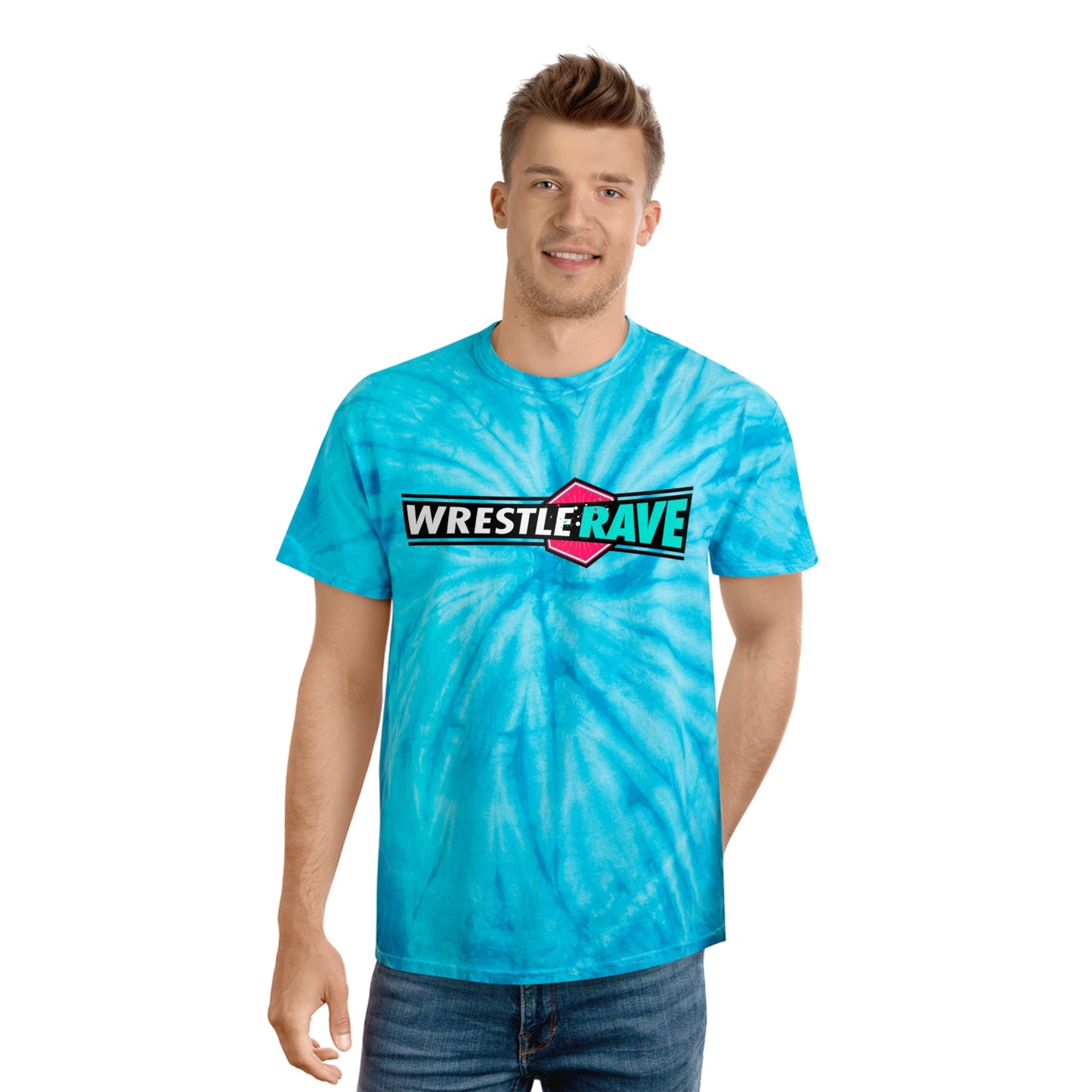 WRESTLERAVE LOGO TIE-DYE T-SHIRT