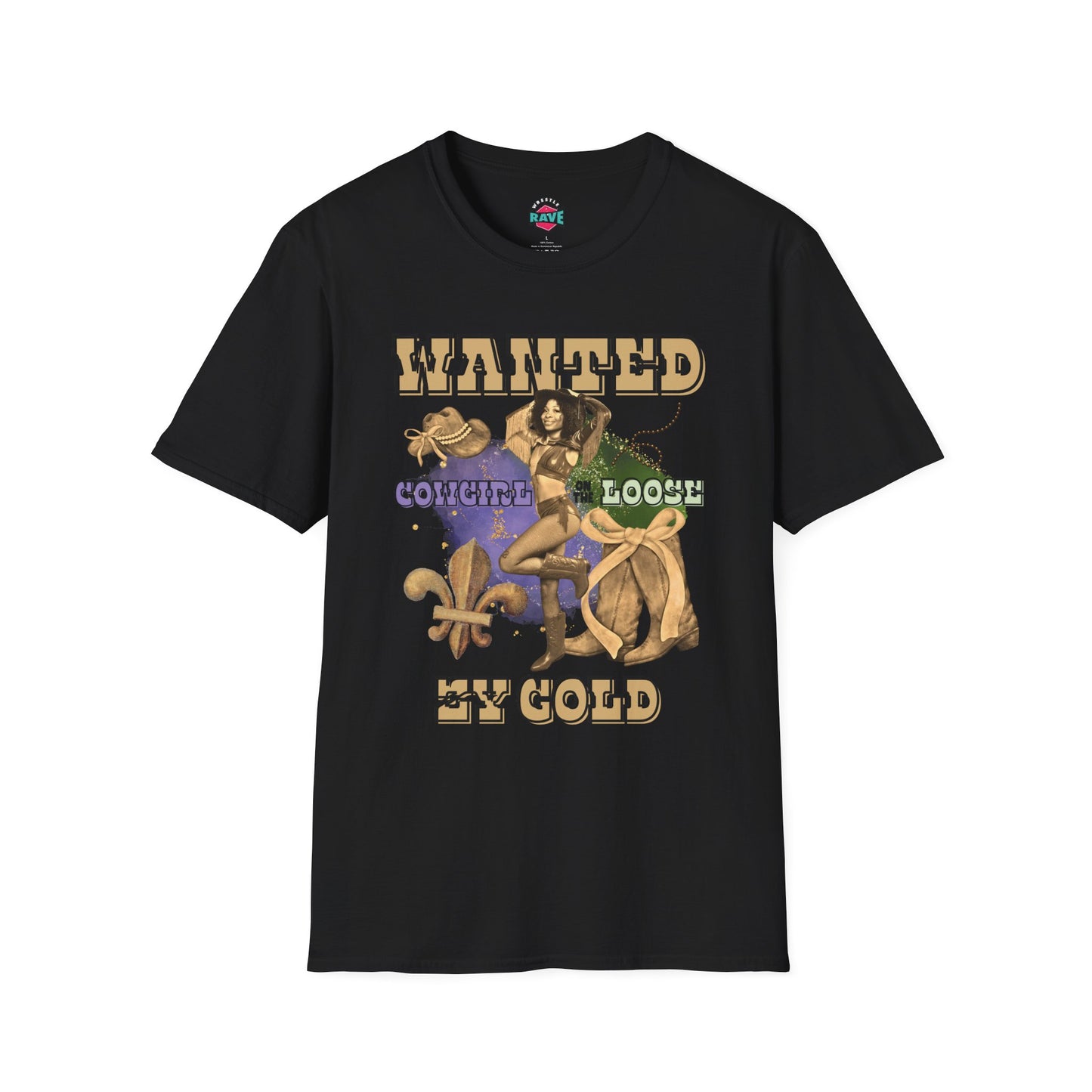 ZY GOLD COWGIRL ON THE LOOSE T-SHIRT