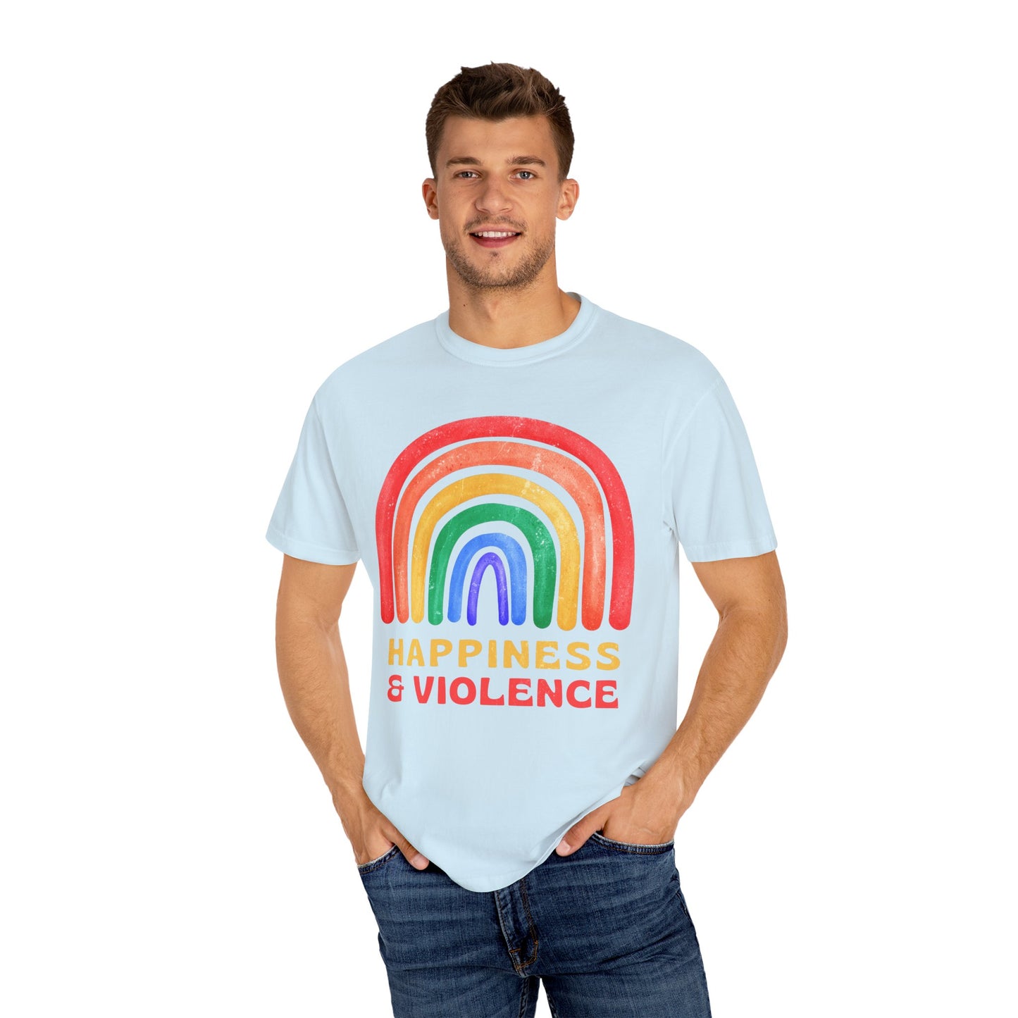 HANNAH GUY HAPPINESS & VIOLENCE T-SHIRT