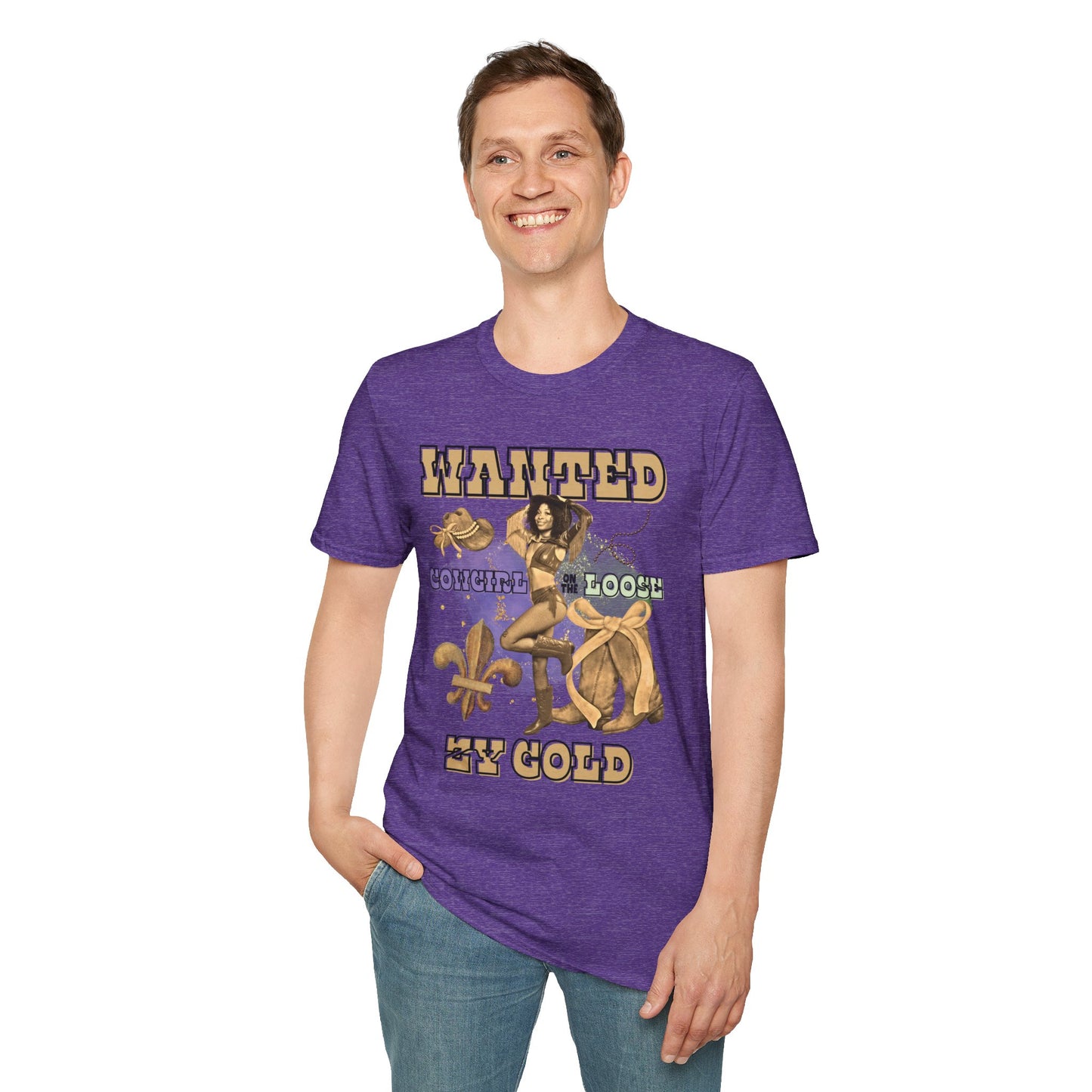 ZY GOLD COWGIRL ON THE LOOSE T-SHIRT