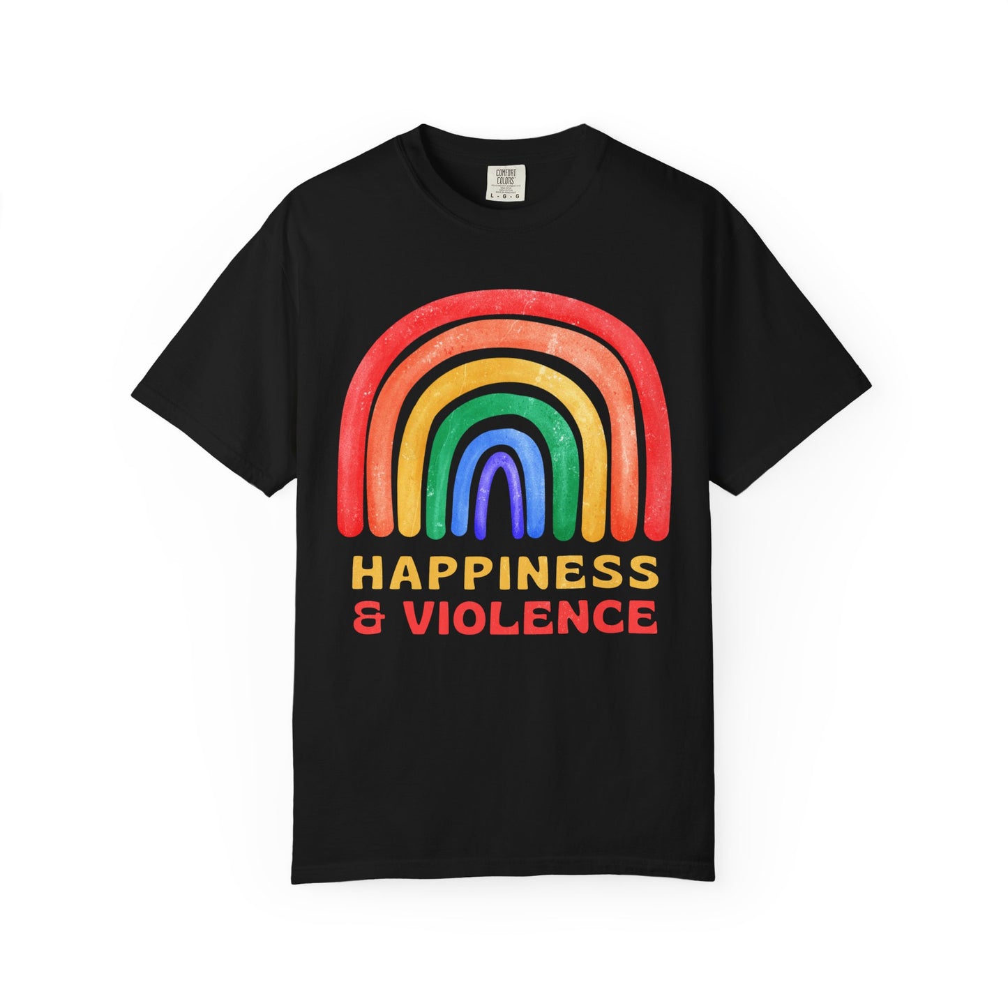 HANNAH GUY HAPPINESS & VIOLENCE T-SHIRT